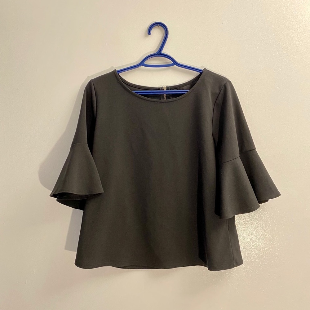 Loose Fit Black Blouse
